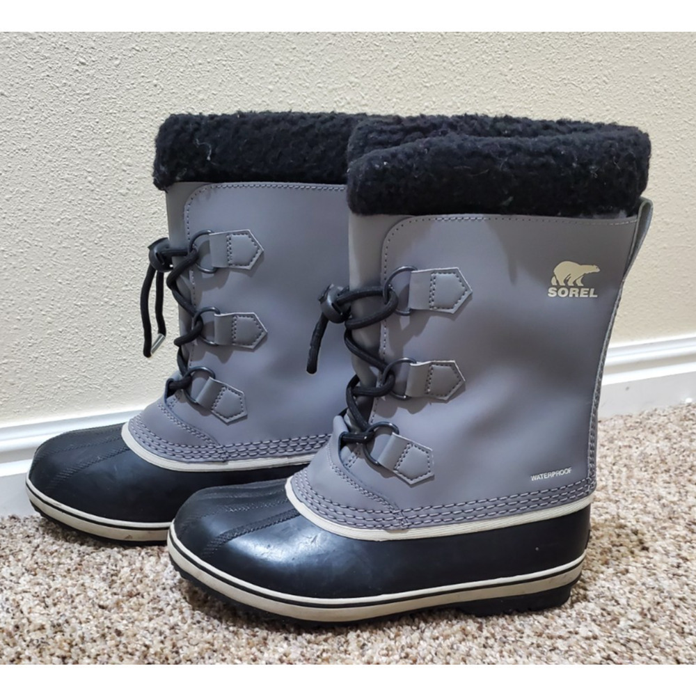 SOREL Caribou fleece-trimmed nubuck and rubber snow boots Women's Size 5
